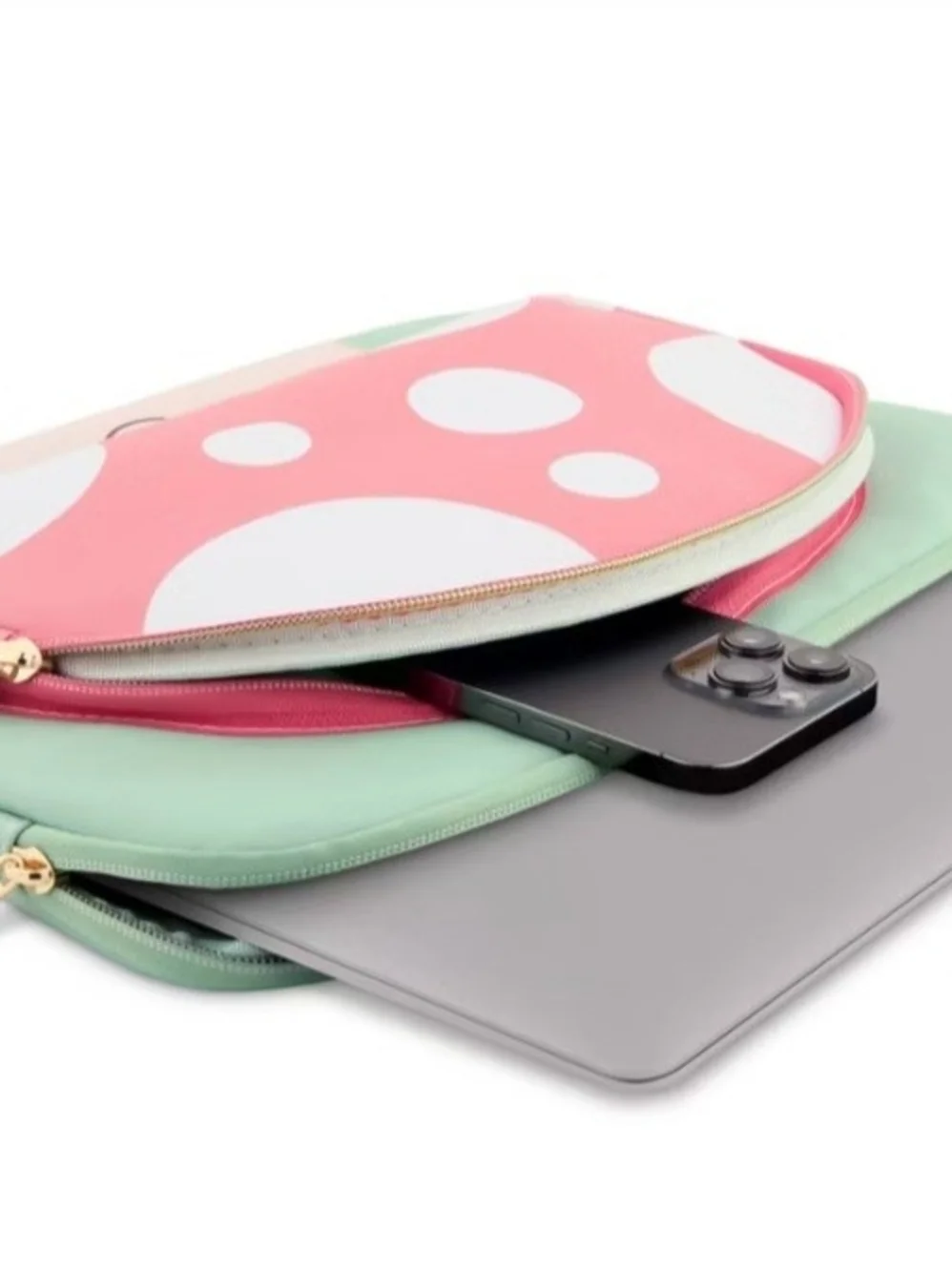 Mimicoco Mushroom Character Pocket Laptop Sleeve: Fits Most Laptops Up to 14